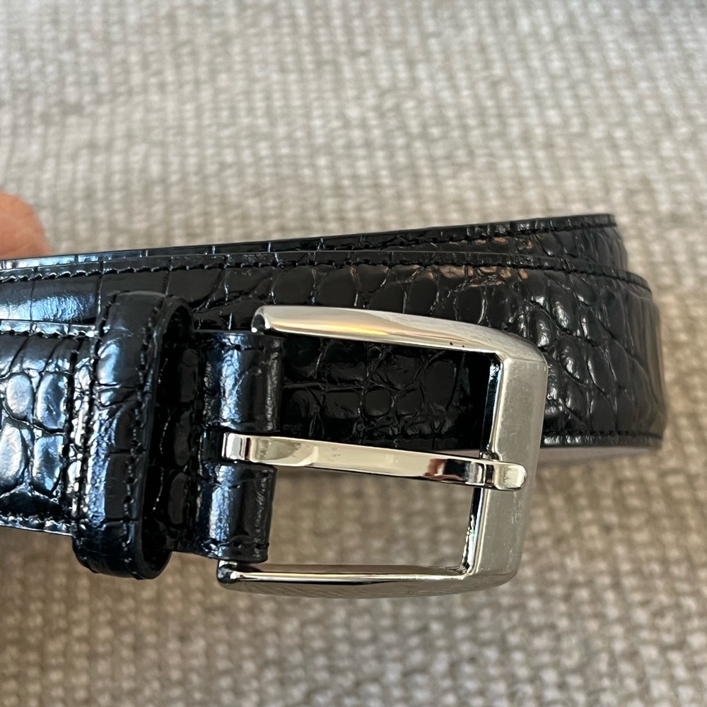 Trafalgar Black and Brown Leather Belt